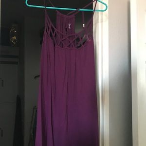 Plum spaghetti strap tank